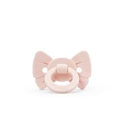 Elodie laža silikonska 0+ misty pink binky bow