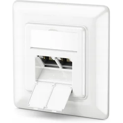 shumee Omrežna vtičnica RJ45 LogiLink Cat.6 UP, zaščitena PoE++, vodoravna, vgradna