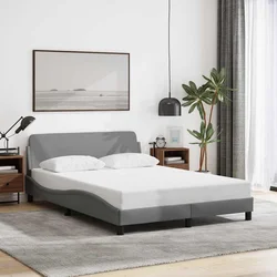 Okvir za krevet Dover svijetlosivi 135x190 cm tkanina