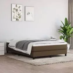 Madrac s džepičastim oprugama srednje tvrdoće tamnosmeđi 120x200x20 cm tkanine