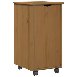 Vidaxl Gležnji kabinet s kolesom Medeno rjava 34 x 39 x 65,5 cm