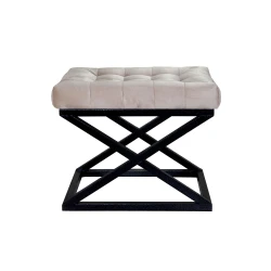 Atelier del Sofa Tabure 50x42x40cm, Crno-Krem