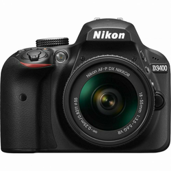 Nikon D3400  AF-P 18-55VR Black KIT DSLR digitalni fotoaparat i objektiv AF-P DX 18-55mm f/3.5-5.6G VR VBA490K001  poklon CF-EU11 torba i SanDisk Ultra 16GB SD kartica - ZIMSKA PROMOCIJA VBA490K001