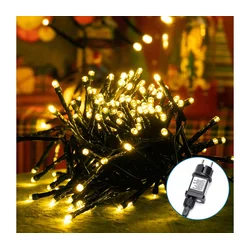 Aigostar - LED spoljašnji božićni lanac, 600 LED, 8 režima, 18 m, IP44, toplo belo