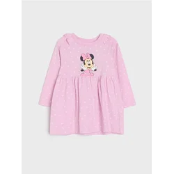 Sinsay - Pamučna haljina sa volanima Minnie Mouse - pastelno roze