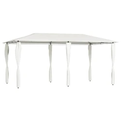 Sjenica s navlakama za stupove 2,98x5,3x2,59 m krem 160 g/m2