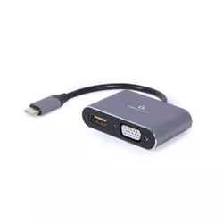 GEMBIRD A-USB3C-HDMIVGA-01 USB Type-C to HDMI + VGA display adapter, space grey 42543