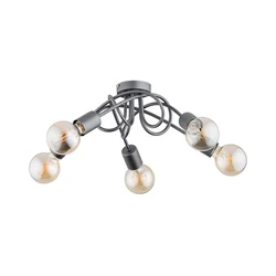 Nadometni luster INTER 5xE27/15W/230V siva