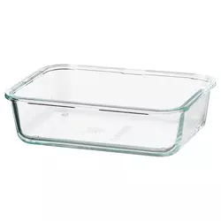 IKEA 365+ Posuda za hranu, pravougaono/staklo, 1.0 l