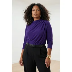 Trendyol Curve Ženska bluza Tbbaw26Af00104, Ljubičasta
