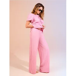 Sinsay - Wide leg pantalone - roze