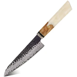 Damaskasti kuhinjski nož AI-37362 - Petty / Bijela KP37362