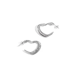 Cala Rose Uhani WAVY HEART srebrna