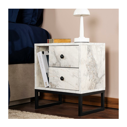 HANAH HOME Noćni stočić Glimmer Fressia Marble Black