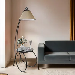 Aberto Design Podna lampa Güler, 165 cm, E27, 40W, Crna
