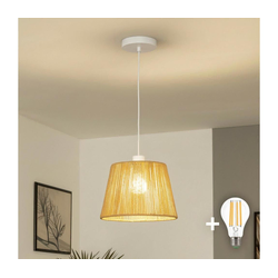 Brilagi - LED luster na sajli CERIA BOHO 1xE27/40W/230V, prečnik 28 cm, braon