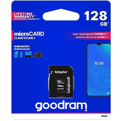 GoodRam spominska kartica microSD 128GB + SD adapter (500306)