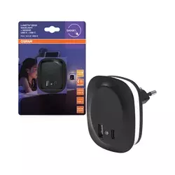 Osram- LED noćno svetlo za utičnicu sa senzorom i USB LUNETTA LED/12,5W/230V
