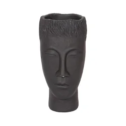 Dekorativna vaza 25x14x12,5 cm crna/cement