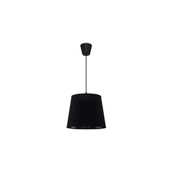 Duolla - luster na sajli SOLO, 1xE27/40W/230V, prečnik 24 cm, crna