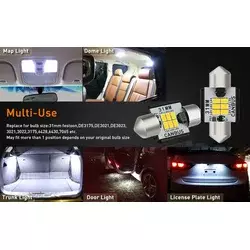 AUXITO DE3175 LED sijalice 6000K CANBUS 3021 3175 31mm-6P-BLACK-W2