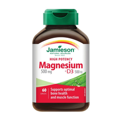 JAMIESON Magnezij 500 mg + Vitamin D3, kapsule