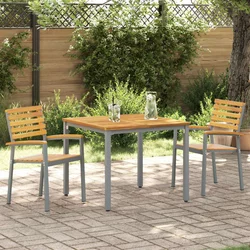 Vrtna stolica 2 pcs Smeđa 56 x 57 x 87 cm Čvrsto drvo akacije