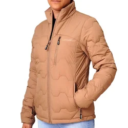 Copperminer punjena jakna Lena za žene, svetlo braon