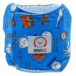 Misoko Periva pelena za mužjake Diapers Reusable Male, Plava, Octopus, M