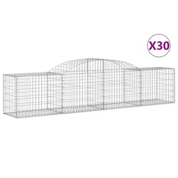 Lučne gabionske košare 30 kom 300x50x60/80 cm pocinčano željezo