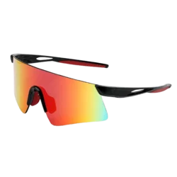 Caxman Unisex naočare za sunce, Crno-crvene
