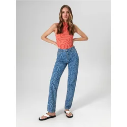Sinsay - Crop top s uzorkom - mandarine