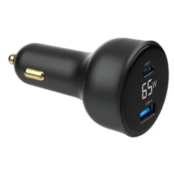 GEMBIRD USB Punjac za auto TA-UC-AC2PD65LCD-CAR-01, 2-port