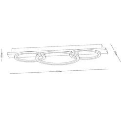 SOLEA 34 PLAFONSKA SVETILJKA 40W 3000/4000/6000K CRNA/DRVO DIM
