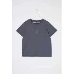 Trendyol Curve Ženska majica Tbbss22Bf00002, Tamnosiva