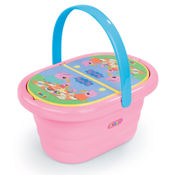 Piknikový košík Peppa Pig Smoby s obedovou súpravou 21 doplnkami 27*19*13 cm SM310589