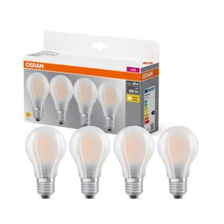OSRAM LED žarnica mat E27 6,5W 827 4-pack - Steklo