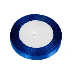 Satenast trak - 12 mm/ 22,5 m - temno moder