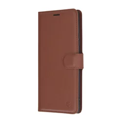 Techsuit Leather Folio preklopna maska za Motorola Edge 50 Ultra – smeđa
