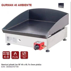 GORENC Plinski roštilj Gurman 40 Trend, Fe ploča, 5kW, 40x40cm