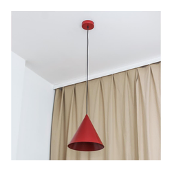 Luster na sajli ETNA II 1xE27/15W/230V, prečnik 25 cm, crvena