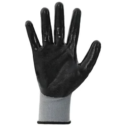 Rukavice za rad 24 pcs Siva i crna 10 / xl Poliester