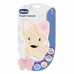 Chicco Fresh Friends Teething Cuddly Toy tješilica s grickalicom Girl 1 kom