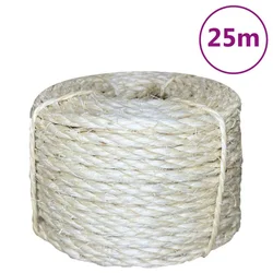 Vidaxl Vrv iz 100 % sisala 6 mm 25 m