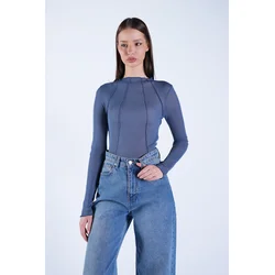 Trend Alaçati Stili Majica modra