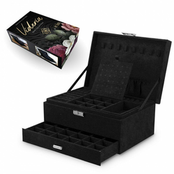 slomart škatla za nakit etui organizator črna škatla pd119cz