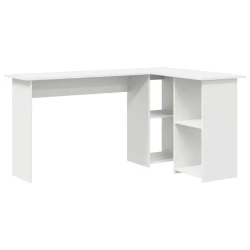 Stol s policom Bijelo 142 x 102 x 73 cm Konstruirano drvo