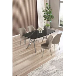 Hanah Home Trpezarijski set, 5 komada, Bež