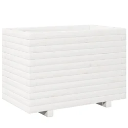 Vrtna sadilica bijela 70x40x49,5 cm od masivne borovine
