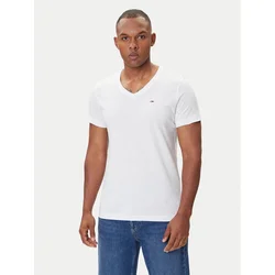 Tommy Jeans Majica DM0DM04410 Bela Regular Fit